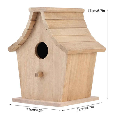 Wood Bird House Breeding Box Hanging Bird House Pet Supplies for Parrots Budgerigar Small Birds Hanging Bird House Bird Supplies