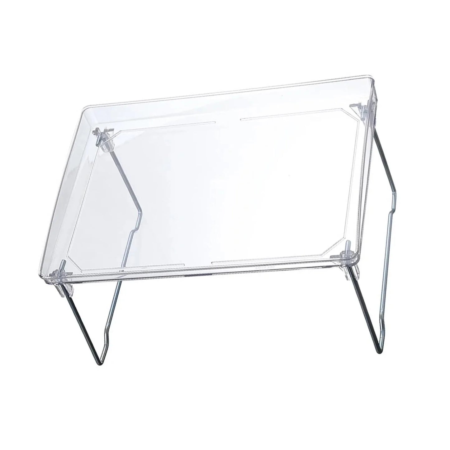 Foldable Desktop Storage Shelf Easy To Assemble  Multifunction Large Space Stackable Space Saving Stylish for Bathroom