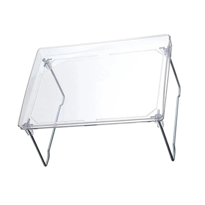 Foldable Desktop Storage Shelf Easy To Assemble  Multifunction Large Space Stackable Space Saving Stylish for Bathroom