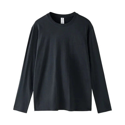 MRMT 2026 Brand New Mens T Shirt Combed Cotton Loose Tide Round Neck Long-Sleeved Men t-Shirt Pure Bottoming Top Tees Shirt