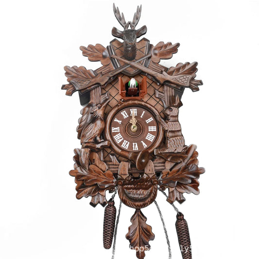 Vintage Cuckoo Wall Clock with Bird Chime Wall Watch Mechanism for Living Room Decoration Home and Garden Nordic Decor