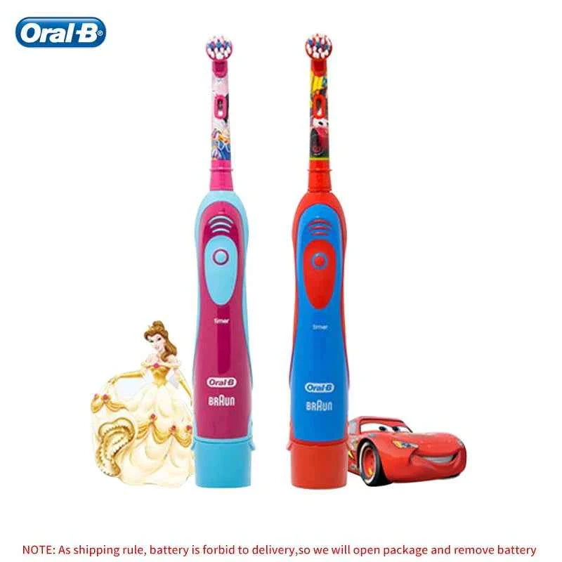 Original Oral B Electric Toothbrush Waterproof Battery Powered Tooth Brushes for Kid Adult Oral Health with Gift Head Travel Box