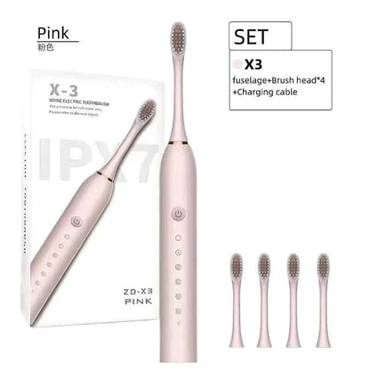 Sonic Electric Toothbrush for Adults IPX7 Waterproof DuPont Brush Head USB Rechargeable High Frequency Cleaning 6 Cleaning Modes