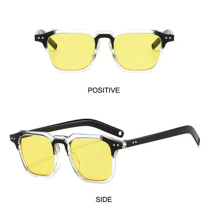 Cool Square Sunglasses Fashion Vintage UV400 Tint Ocean Lens Sun Glasses Retro 90s Glasses for Women & Men