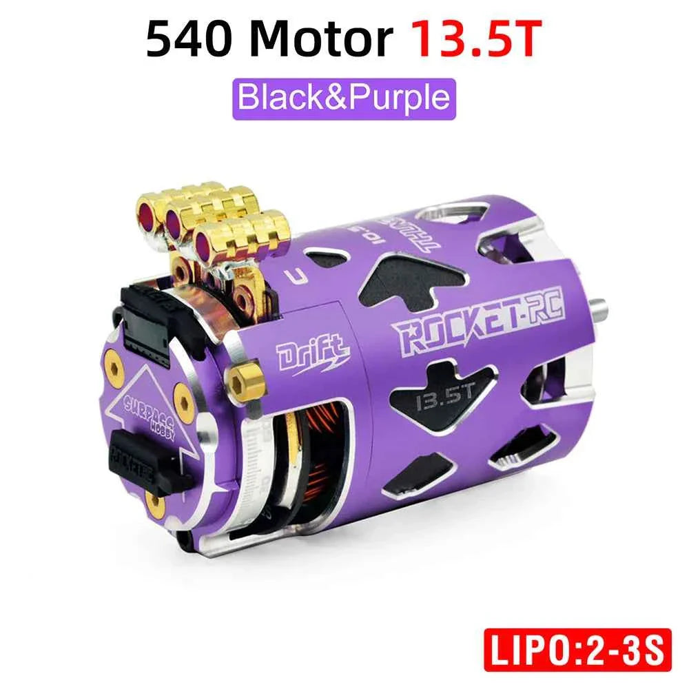 Rocket-RC Thunder 540 Sensored Brushless Motor 10.5T 13.5T 2-3S 3.175 mm Shaft for 1/10 RC Racing Drift Car Parts Surpass Hobby