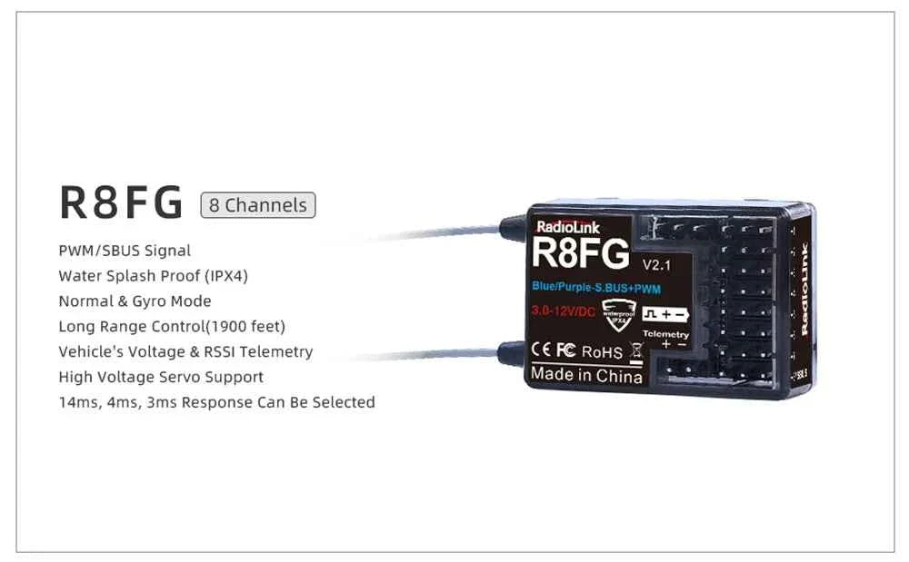 RadioLink RC Receiver R8FGH R8FG R8EF R8FM R8SM R8XM R7FG R6F R4FGM 2.4G Receiver for RC Transmitter RC8X/T8FB/T8S/RC6GS/RC4GS