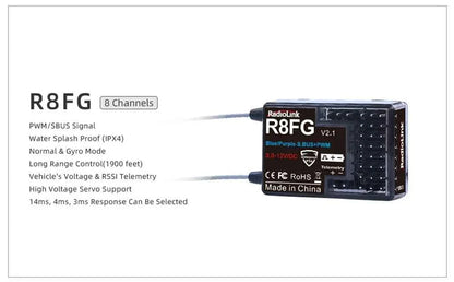 RadioLink RC Receiver R8FGH R8FG R8EF R8FM R8SM R8XM R7FG R6F R4FGM 2.4G Receiver for RC Transmitter RC8X/T8FB/T8S/RC6GS/RC4GS