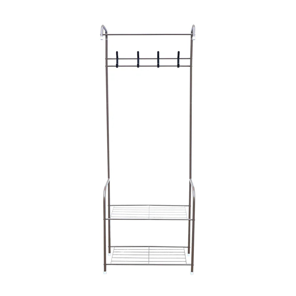 Independent Hanger Brown Metal Shoe Hanger 4 Hooks Clothes Rack Clothes Hangers Coat Hanger Stand Wardrobe Stand