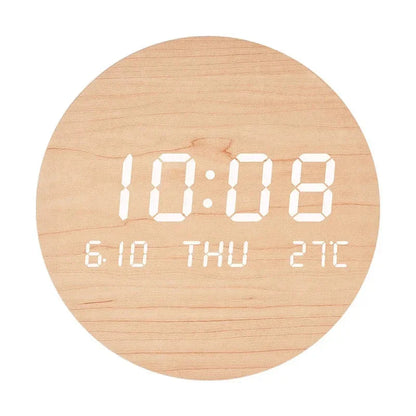 LED Digital Wall Clock Temperature Date Time Multi-function Display Living Room Home Bedroom Silent Clock Fashion Wall Clock