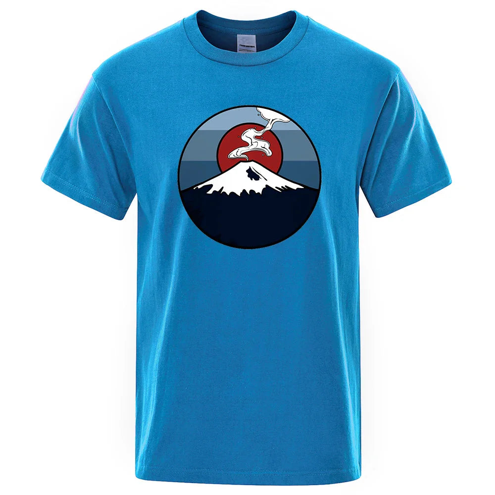 Mt. Fuji, Japan Mens T Shirt Fashion Cotton Eco-Friendly T-Shirts Summer Tee Clothes Tshirt Hip Hop Oversize Loose Men T Shirts
