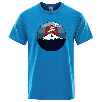 Mt. Fuji, Japan Mens T Shirt Fashion Cotton Eco-Friendly T-Shirts Summer Tee Clothes Tshirt Hip Hop Oversize Loose Men T Shirts