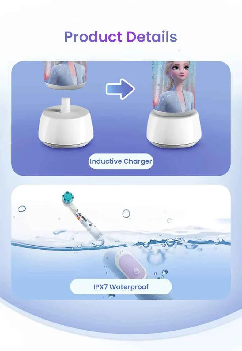 Oral-B Kids Electric Toothbrush Oral B D103 Marvel's Spiderman Frozen , Soft toothbrush bristles for Kids 3+