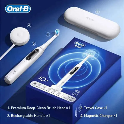 Oral B Io Series 7 Smart Electric Toothbrush with Pressure Sensor 2 Minutes Timer Smart Clean Teeth Adult Teeth Brush