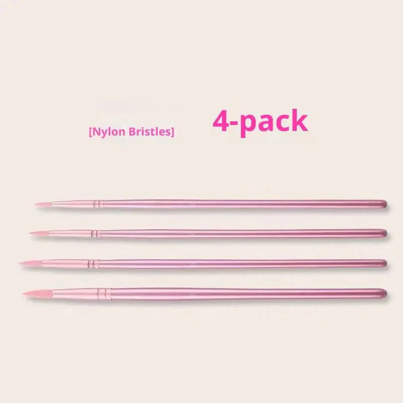 ♥Nylon Bristle Wooden Handle Pointed And Flat Watercolor Paintbrush Set For Art, Acrylic, Gouache, And Oil Painting