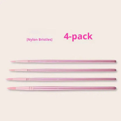 ♥Nylon Bristle Wooden Handle Pointed And Flat Watercolor Paintbrush Set For Art, Acrylic, Gouache, And Oil Painting