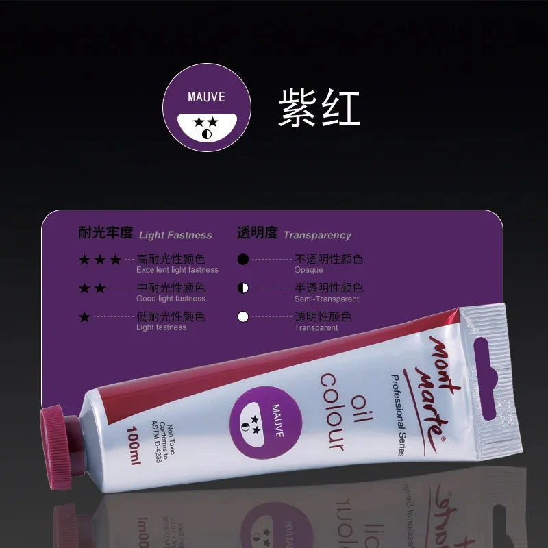100ml Oil Paint 45 Colors Student Art Creation Special Waterproof Quick-drying Large Sticks Of Pigment School Painting Supplies