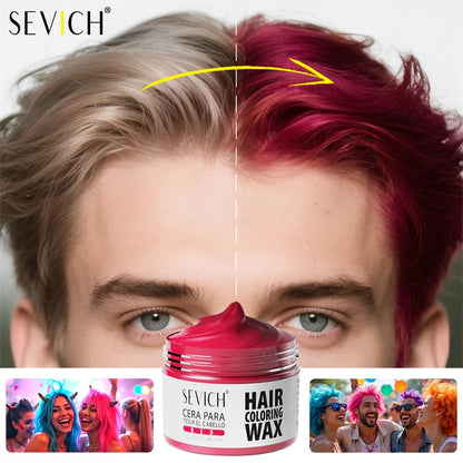 SEVICH Hair Colour Wax Temporary DIY Hair Coloring Wax One-Time Long Lasting Hair Dye Mud Cream Christmas Hair Styling Products