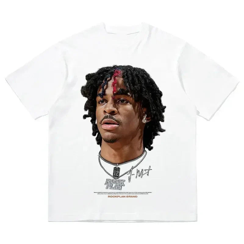 Oversized Men T Shirts US Street Basketball Printed Short Sleeve Hip-Hop Y2K Tees Commute Casual O-neck Tops Cool Boy T-shirts