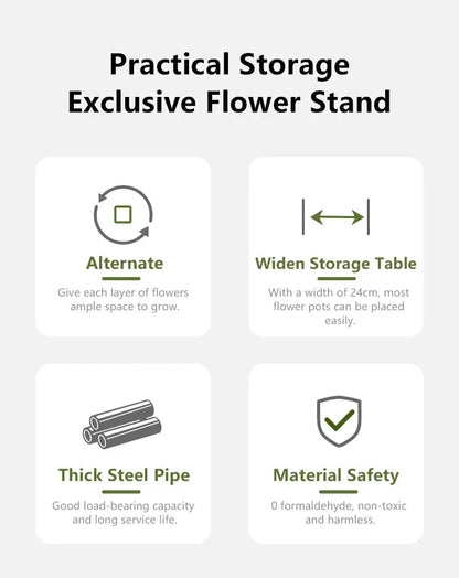 Plant Stand and Flower Stand Storage Shelf 4/5/6 Tier Flower Shelf Planter Rack Storage Organizer Display Indoor Garden Balcony