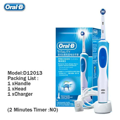 Oral B D12 Vitality Electric Toothbrush Rechargeable Sonic Tooth Brush Soft Bristle Inductive Charging Remove Plaque for Adult