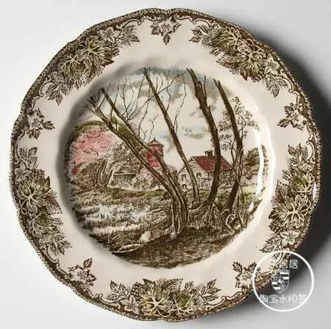 British Friendship Village series, decorative plates, Western food plates
