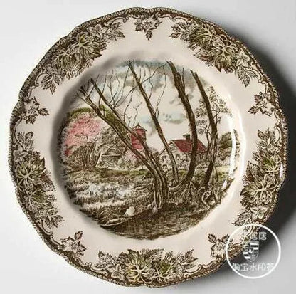 British Friendship Village series, decorative plates, Western food plates