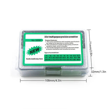 32 In 1 Precision Screwdriver Combination Multifunctional Magnetic Driver Bits Set Portable for Phone Laptop Computer
