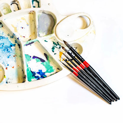 Artsecret Round Drawing Brush Set Professional Synthetic Hair Oil Watercolor Acrylic Paint Brushes Painting Art Supplies 800R
