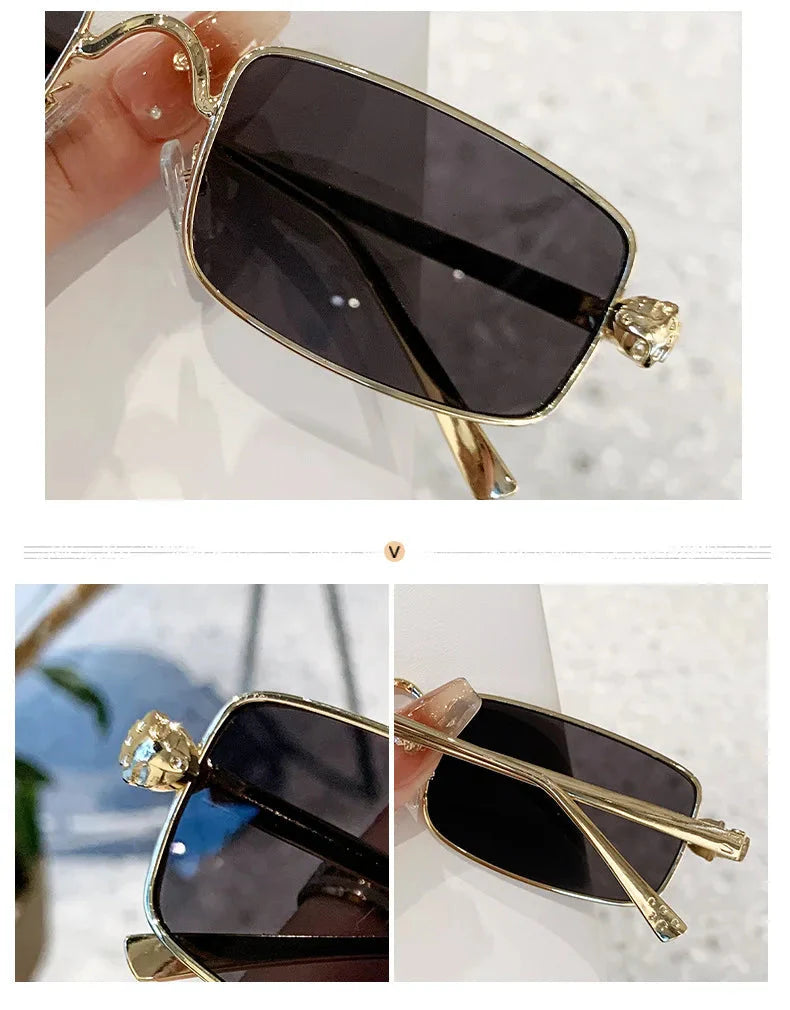 High Definition Sunglasses for Men Ladies Blue Light Blocking Eye Protection Eyewear Rimless Square Frame Eyeglasses Goggle
