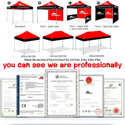 Large Outdoor Party Patio Gazebo - Waterproof Canopy with Removable Side Walls