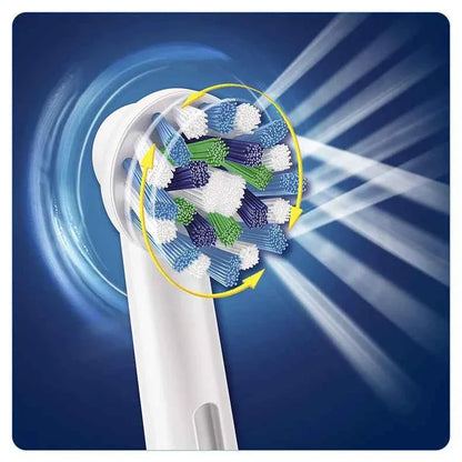 Oral-B EB50 Cross Action Teeth Clean Round Head Replacement Brush Heads for Adult Rotation Type Tooth Brush Black 4PC/Pack