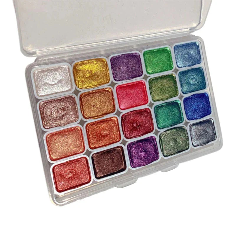 Art Watercolor Paint Oil Painting High Saturation Popular Semi-Solid 20 grids Color pigment
