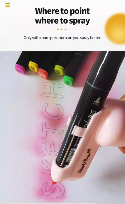 Art Electric Spray Pen Airbrush Set Inkjet Painting Brush Washable Spray Painting Hand Drawn Art Supplies Multi-function Color