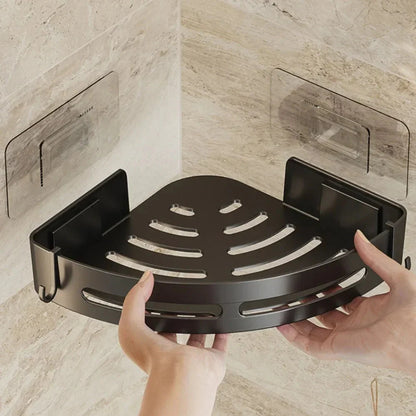 Bathroom Shelves Organizer No Punching Required Kitchen Corner Shelf Racks Shampoo Makeup Storage Holder Shower Towel Caddy Rack