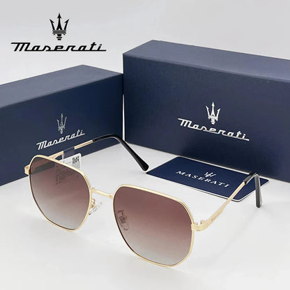 MASERATI Sunglasses New Fashion goggles Stylish Unframed Metal rimmed Shades for Men Women Cool Pose Trendy Design 10785