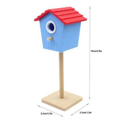 1:12 Dollhouse Miniature Bird House Garden Courtyard Model Decor Toy Doll House Accessories