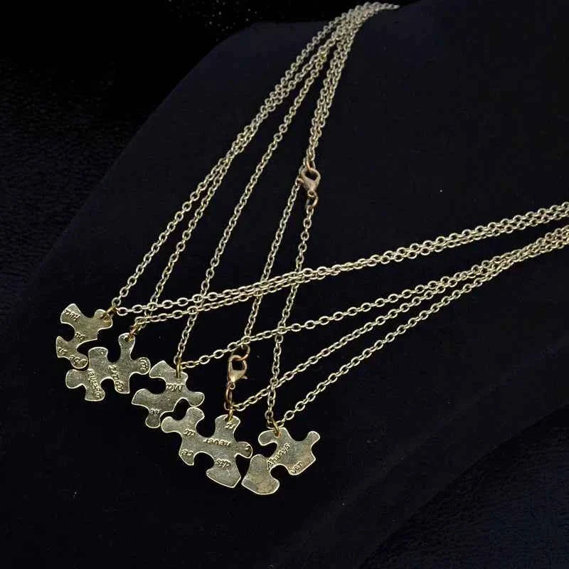New Best Friends Necklace For Women Girls Broken Heart Puzzle Musical Note Pendant Necklaces BFF Friendship Forever Jewelry Gift
