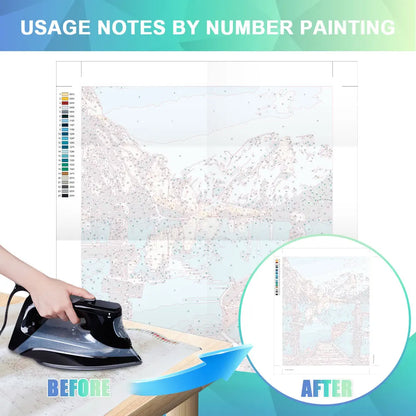 HUACAN Coloring By Numbers Mountain Landscape HandPainted Kits Home Decor Sea Painting Drawing Pictures By Numbers Diy Gift Art