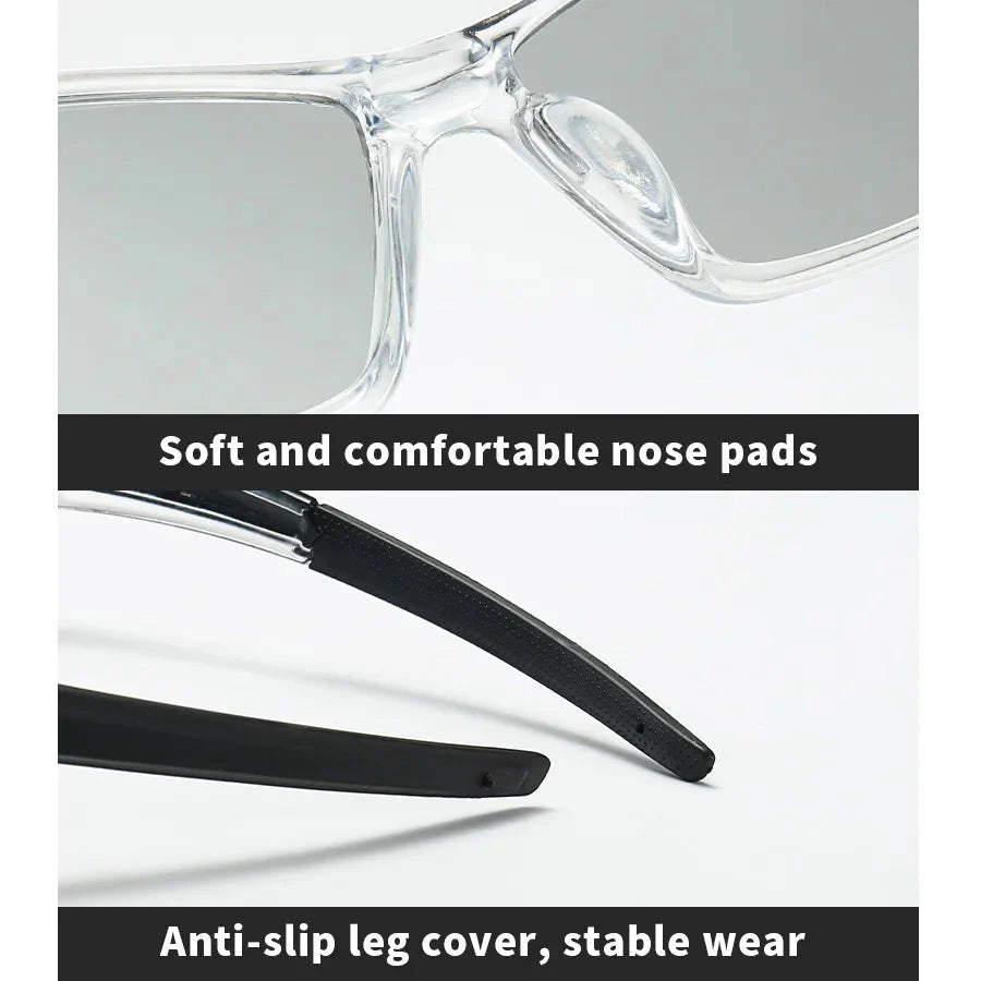 Photochromic Polarized Sports Vintage Sunglasses Men Women Fishing Cycling Driving Mountaineering Chameleon Sun Glasses UV400