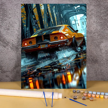 Acrylic Paint By Numbers Red Sports Car  Painting By Numbers On Canvas Coloring By Number For Adults Paint Digital Art