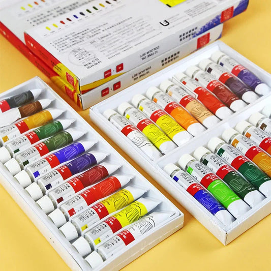 Professional 12/18/24 Colors 12 ML Tube Oil Paints Art For Artists Canvas Pigment Art Supplies Drawing Set