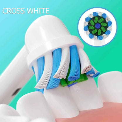 4pcs Toothbrush Head Compatible with Braun Oral B Electric Toothbrush, Replacement Brush Heads for Oral B Vitality Pro 1000 2000
