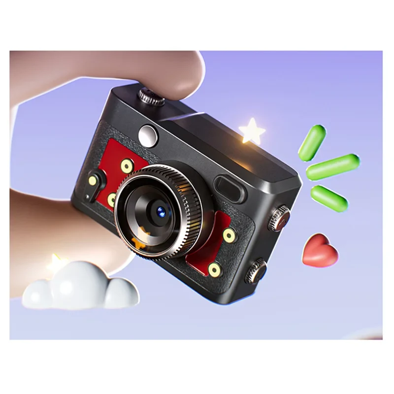 CABE-School Life Memory Thumb Camcorder 1080P HD Digital Camera Mini Retro Student Gift Portable Video Recording Device Videogra