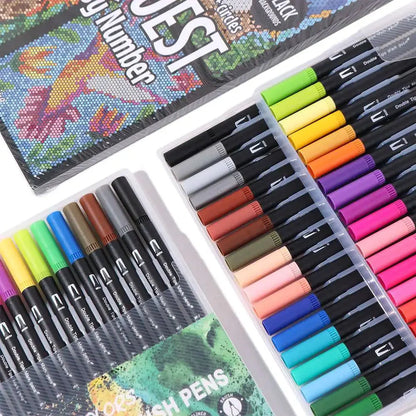 Cartoon Activity Color Painting Book Educational DIY Double-Sided Watercolor Pencil Hand Painted Quick-drying