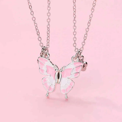 Best Friends Pendant Necklace For Woman Girls Magnetism Sequin Couple Crystal Chain Choke BFF Friendship Forever Jewelry Gift