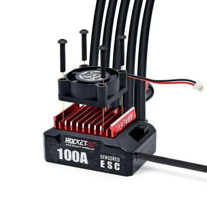 ROCKET-RC 100A ESC Sensored Brushless Electric Speed Controller 2-3S for 1/10 RC Drift Car 380/390/540 Sensored Brushless Motor