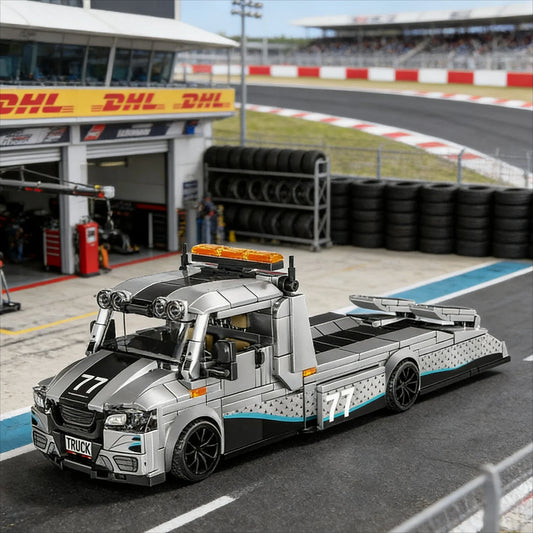 672Pcs Modified Trailer Building Blocks MOC Car Transporter Flatbed Tow Truck Vehicle Recovery Hauler Boys Festival Party Gifts