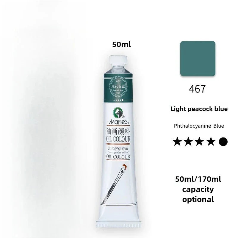 Maries Oil Paint 50ML Oil Painting Art Creation Pigment Large Oil Paint Paint Single Commonly Used 24 Colors