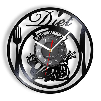 The Kitchen The Heart Of The Home Inspired Vinyl Record Clock Modern Design Vinyl Wall Watch Kitchen Decor Noiseless Timepieces