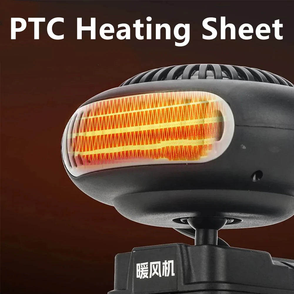 Electric Power Warm Air Blower Fan Heater Portable Small Space Heater Car Window Defogger Power Tool Parts Battery Powered